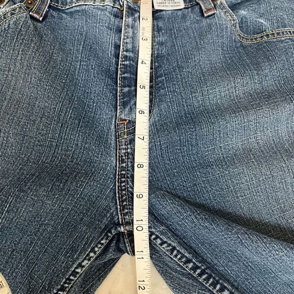 Levi Strauss stretch low rise bootcut short misses jeans size 12 - Picture 5 of 6